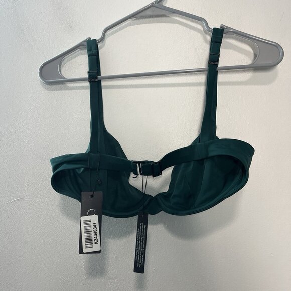 CUUP NWT The Scoop Bikini Top in Jungle Green Size 11 (36D) - Picture 6 of 8